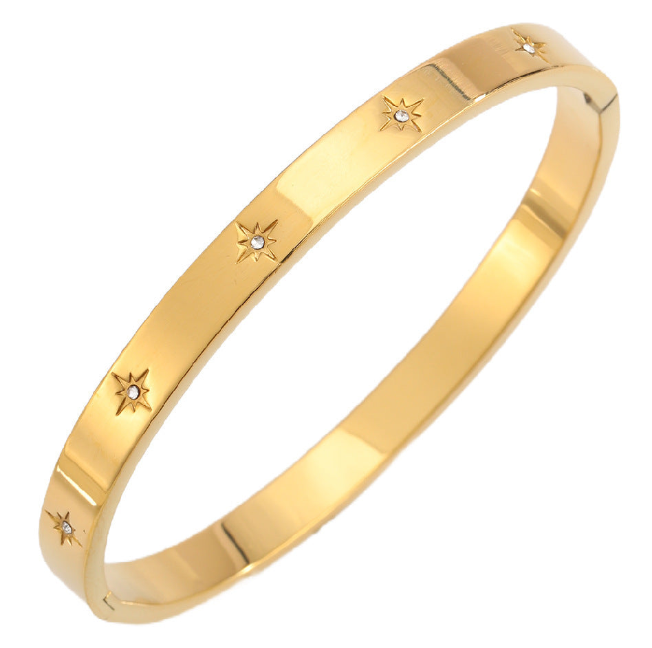 Titanium Steel No Fading Starry Silver Bracelet