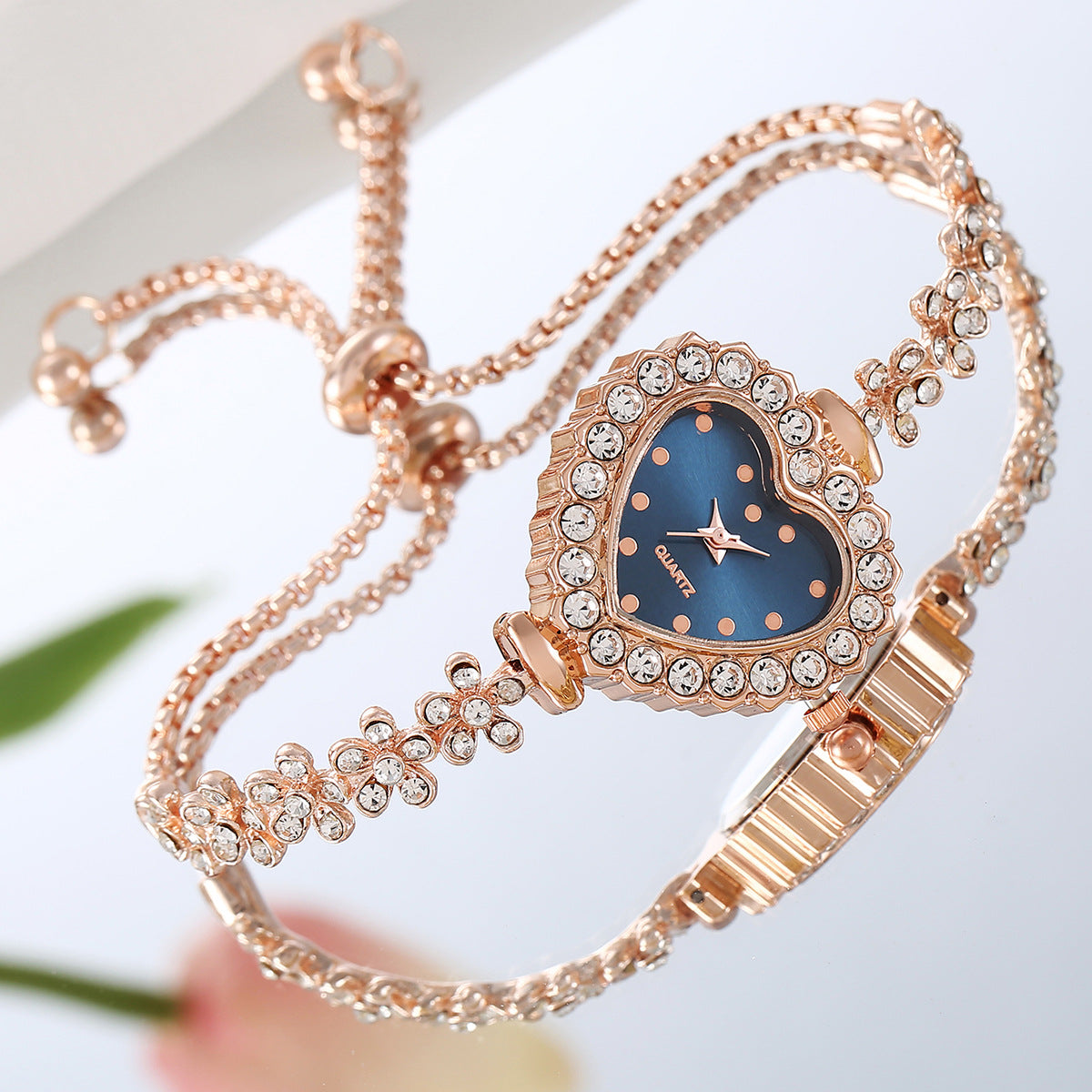 Flower Chain Diamond-embedded Love Women's Elegant All-match Watch